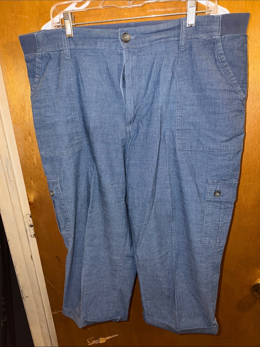 Lee Women's Blue Ankle-Length Cropped Jeans